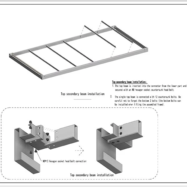 CBC Detachable container house specifications_Container roof beam_15