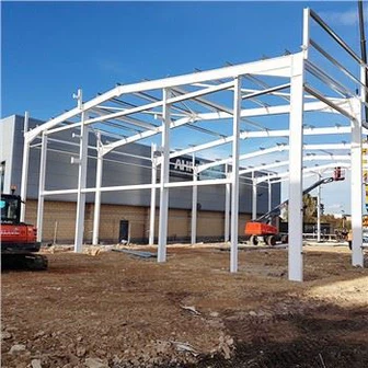 Depozit cu structuri metalice prefabricate cu deschidere mare